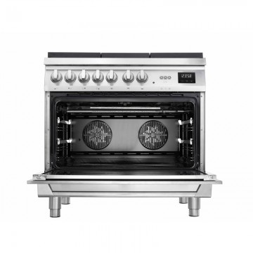 LOFRA ASG96WMFT/AEO ΚΟΥΖΙΝΑ ΙΝΟΧ ΜΕ ΗΛΕΚΤΡΙΚΟ ΦΟΥΡΝΟ 90CM ΠΛΑΤΟΣ 8 ΤΡΟΠΟΥΣ ΨΗΣΙΜΑΤΟΣ 95ΛΤ ΚΑΙ ΕΣΤΙΕΣ ΑΕΡΙΟΥ